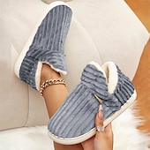 ieftine Flip-Flops de Damă-papuci de casă roz de pluș pentru femei, cu căptușeală din lână – pantofi confortabili, anti-alunecare, pentru confortul casei
