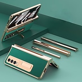billiga Skal och fodral till Samsung-Telefonfodral för Samsung Galaxy Z Fold 5 Z Fold 4 Z Fold 3 Z Fold 2 Kickstand Stötsäker PU Läder