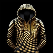 economico Pattern 3D-Per uomo Pop art 3D Print Felpa con cappuccio Felpe Felpa Felpa con cappuccio Manica lunga Felpa con cappuccio Con cappuccio Di tendenza Stampa 3D Sportivo Per eventi Da mare Giallo Rosa Stampa Tasca
