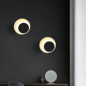 cheap Indoor Wall Lights-LED Wall Sconces 300° Rotatable Warm White Circle Design Indoor Wall Light Fixtures for Bedroom Bathroom Hallway Doorway Stairway 110-240V