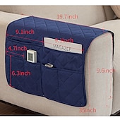 cheap Sofa Seat &amp; Armrest Cover-1 Pcs Armrest Covers for Chairs and Sofas Couch Arm Covers for Sofa Armrest Covers with Side Pocket Anti-Slip Furniture Protector Washable Armrest Slipcovers