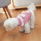 tanie Swetry-Psy Koty Sweter Śłodkie Codzienny Zima Ciepłe Oddychający Miękka Zmywalny Wygodny Na zewnątrz Codzienne Ubranka dla psów for Bichon frise Szpic miniaturowy szczeniaków i młodych kotów Motyl Small