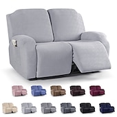 cheap Recliner Chair Cover-Loveseat 3 Seater Burgundy Recliner Covers Cover for Large Reclining Chair Slipcover Seat Reversible Washable Protector with Elastic Adjustable Straps for Kids Pets