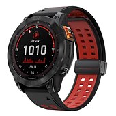 baratos Relógios Garmin-Pulseiras de Relógio para Garmin Fenix 7 7X 6 6X Pro Epix Pro 47mm 51mm Instinct 2X Approach S70 47mm S62 S60 Forerunner 955 945 Epix Marq Descent Quatix 22mm 26mm Silicone Substituição Alça