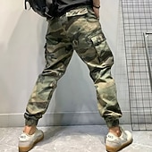 economico Pantaloni cargo-Per uomo Pantaloni cargo Pantaloni mimetici Tasche Mimetico Comfort Traspirante Esterno Giornaliero Per uscire Di tendenza Informale Verde militare Verde