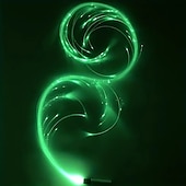 cheap Novelties-LED Fiber Optic Dance Whip - USB Rechargeable Ideal for Halloween Christmas and Holiday Celebrations - Perfect for Stage Ambience Props