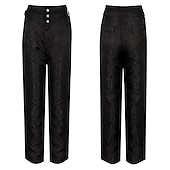 billiga Botten-Prins Vampyr Retro / vintage Punk och gotiskt Medeltida kostymer Renässans Steampunk Byxa Långbyxor Hög midja Herr Jacquard Kostym Årgång Cosplay Lång längd Byxor Halloween