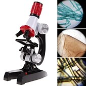 baratos Brinquedos Educativos-brinquedos de microscópio de alta definição e alta potência para experimentos de ciências biológicas de ensino médio e primário, quebra-cabeças portáteis para crianças, presentes científicos e