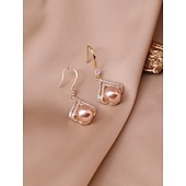 abordables Boucles d&#039;oreilles-Femme Perle Boucles d&#039;oreille Clou Bijoux Fins Classique Précieux Le style mignon mode Des boucles d&#039;oreilles Bijoux Or rose Pour Cadeau Festival 1 paire