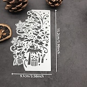 economico stencil da parete-1 pz albero di natale regalo cornice metallo taglio muore stencil per fai da te scrapbooking decorativo goffratura artigianale die taglio modello