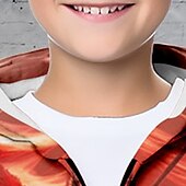 billiga Pojkens 3D-djur-Pojkar 3D SPIDER Huvtröja Kappa Ytterkläder Långärmad 3D-tryck Höst Vinter Mode Streetwear Häftig Polyester Barn 3-12 år Utomhus Ledigt Dagligen Normal