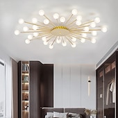 billige Taklamper-moderne semi-innfelte taklamper 18 hode 24 hode 36 hode taklamper glass globe g4 base led lysekrone egnet for kjøkken stue spisestue soverom korridor ac110 ac220v