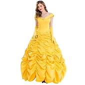 cheap Women&#039;s Costumes-Sleeping Beauty Beauty and the Beast Princess Belle Flower Girl Dress Tulle Dresses Cosplay Costume Party Movie Cosplay for Women&#039;s Adults&#039; Carnival Bachelorette Party