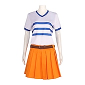 economico Costumi anime-Tuta Intera Nami Anime Costume Cosplay Abiti Cosplay Halloween Carnevale Mascherata Gonna Maglietta Cintura Per Per donna Adulti