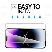 olcso iPhone-képernyővédők-5 db Képernyővédő fólia Kompatibilitás Apple iPhone 16 iPhone 15 Pro Max 14 Plus 13 12 11 Pro Max Edzett üveg 9H erősség Anti-ujjlenyomat Nagyfelbontású (HD) Robbanásbiztos 3D Touch kompatibilis