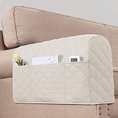 voordelige Bankhoes-2 stuks armleuninghoezen voor stoelen en banken bankarmhoezen voor banken armleuninghoezen met zijvak antislip meubelbeschermer wasbare armleuninghoezen