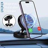billiga Hållare till bilen-dubbelsidig stark magnetisk telefonhållare stativ magnet 720° rotation mobiltelefonfäste för bilgym fäst på metallyta