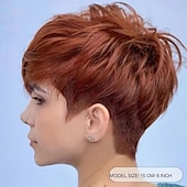 abordables Perruques Synthétiques Sans Bonnet-Perruque Synthétique Droit Coupe Droite Perruque Court A1 A2 A3 A4 Cheveux Synthétiques Femme Design à la mode Doux Naturel Noir Violet Marron