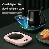 cheap Kitchen Appliances-Electric Coffee Mug Heater for Desk Auto Shut off USB Tea Milk Beverage Cup Heater Heating Plate for Office Home 3 Temperature Setting