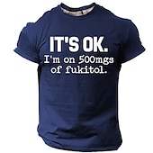 ieftine Tricouri amuzante pentru bărbați-Tricou grafic sarcastic cu litere pentru bărbați Tricou cu imprimeu în 3D cu guler rotund Tricou cu mânecă scurtă Designer zilnic Retro Vintage Sporturi în aer liber Vacanță Ieșiri Negru Violet Verde