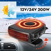 preiswerte Autoheizgeräte-Schnelles Aufheizen, 15 A, 200 W, 2-in-1-Auto-Heizventilator, Windschutzscheiben-Defroster, Demister-Wärmer, Handventilator