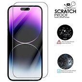 olcso iPhone-képernyővédők-5 db Képernyővédő fólia Kompatibilitás Apple iPhone 16 iPhone 15 Pro Max 14 Plus 13 12 11 Pro Max Edzett üveg 9H erősség Anti-ujjlenyomat Nagyfelbontású (HD) Robbanásbiztos 3D Touch kompatibilis