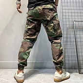 economico Pantaloni cargo-Per uomo Pantaloni cargo Pantaloni mimetici Tasche Mimetico Comfort Traspirante Esterno Giornaliero Per uscire Di tendenza Informale Verde militare Verde