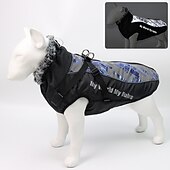 baratos Casacos-Cachorros Gatos Casacos Jaqueta Moda Festa Inverno Reflector Prova-de-Água Quente Lavável Confortável Natal Ao ar livre Casual / Diário Roupas para cães for Bichon Frise Pomerânia Animais de Pequeno