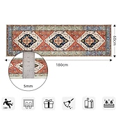 cheap Living Room &amp; Bedroom Rugs-Bohemian Rug Runner Carpet Entrance Mat for Household Use Short Plush Tpr Anti Slip Water Washed Bottom Long Strip Carpet Mat