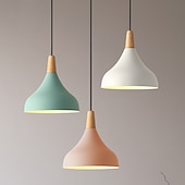 abordables Éclairages pour îlot-lustre de plafond mode macaron lustres éclairage industriel moderne luminaire de conception unique pour comptoir de bar restaurant luminaire 110-240v