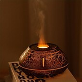 billiga luftfuktare-crackle paint flame arom diffuser simulering flame luftfuktare cool mist luftfuktare tyst ultraljud luftfuktare för sovrum hem skola studenthem söta estetiska grejer heminredning rumsdekor