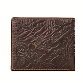 abordables Porte-cartes et étuis-Portefeuille vintage en cuir véritable pour hommes, portefeuille tigre imprimé en 3D, porte-carte