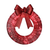 economico Luci decorative-Ghirlanda di Natale da 20 pollici con ghirlanda di arco luminoso in ferro leggero illuminazione a led decorazione di scena con luce bianca calda 30/40/50 cm aa alimentato a batteria