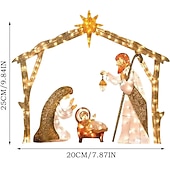 Χαμηλού Κόστους χριστουγεννιάτικα φωτάκια εξωτερικού χώρου-Χριστουγεννιάτικη διακόσμηση Χριστουγεννιάτικη φωτεινή νάτια σκηνή φάτνης διακόσμηση κήπου αυλής Χριστούγεννα Πάσχα διακοσμητικά