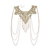 cheap Accessories and More-Necklace Body Chain Lace Choker Bracelet Metallic Sparkle Sexy Lace Alloy For Disco Cosplay Carnival Women&#039;s Costume Jewelry Fashion Jewelry