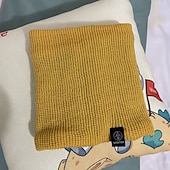abordables Ropa de casa-Bufanda de invierno para hombres y mujeres, cubierta de cuello gruesa y de felpa, máscara para ciclismo al aire libre, cubierta protectora de cuello de punto versátil, bufanda para la cabeza