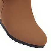 levne Slouch Boots-dámské ploché boty ke kolenům, boty z umělého semiše ve více barvách na podzimní a zimní nošení