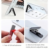cheap Phone Holder-Cell Phone Holder Metal Slim Foldable Holder Mini Portable Desktop Cell Phone Holder Cell Phone Holder Aluminum Alloy Multi-Angle Adjustable Sticky Cell Phone Holder