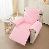abordables Funda de sofá-Fundas de peluche de conejo para sillón reclinable grande, funda de asiento reversible, protector lavable con correas elásticas ajustables para niños y mascotas