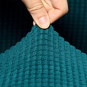 abordables Cubierta de sillón y silla sin brazo-Funda para sillón giratorio de barril de jacquard, funda elástica color burdeos para sillón giratorio, funda para sofá, funda para sillón de club redondo moderno
