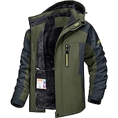 halpa Softshell-, fleece- ja vaellustakit-Miesten Talvitakki Fleecetakki Softshell takki Tuulitakki Kiipeily Talviurheilu Pidä lämpimänä Vedenkestävä Hupullinen VEDENPITÄVÄ Talvi Syksy Urheiluasut Normaali Punainen Armeijan vihreä Vaalea