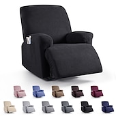 cheap Recliner Chair Cover-Loveseat 3 Seater Burgundy Recliner Covers Cover for Large Reclining Chair Slipcover Seat Reversible Washable Protector with Elastic Adjustable Straps for Kids Pets