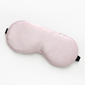 baratos Acessórios de cama-Máscara de olho de seda pura natural 100% real com alça ajustável para dormir, cobertura de sombra de sono de seda amoreira dupla face, bloqueia a luz e reduz os olhos inchados
