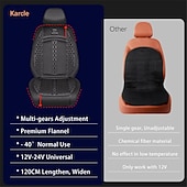 お買い得  車用シートカバー-12V/24Vカーシートヒーター120CM長、ユニバーサルウィンター電気ヒーティングシートクッション、暖かいカー加熱マット