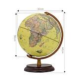 cheap Educational Toys-Antique Globe Dia - Mini Globe - Modern Map in Antique Color - English Map - Educational/Geographic
