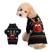 ieftine Pulovere-Câini Pisici Pulovere Jumper Petrecere Casual Iarnă Respirabil Απαλό Lavabil Comfortabil Crăciun În aer liber Casul / Zilnic Îmbrăcăminte pentru câini for Bichon Frise Pomeran un Animalut Fluture