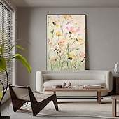 abordables Peintures fleurs/botaniques-palette peinte à la main kinfe peinture à l&#039;huile florale art mural fait à la main grandes fleurs peinture art mural original abstrait arbre peinture sur toile abstraite moderne coloré peinture décor