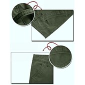cheap Cargo Pants-Men&#039;s Cargo Pants Combat Trousers 8 Pocket Plain Breathable Lightweight Full Length Casual Daily Trousers ArmyGreen Black Micro-elastic