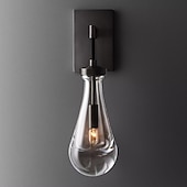 cheap Indoor Wall Lights-Gold Black Wall Sconces Bedside Light with Clear Solid Glass Raindrop for Indoor Wall Lights Living Room Kitchen Hallway