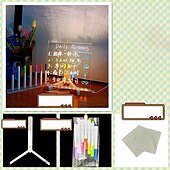 voordelige photobooth rekwisieten-kindertekenbord schoolbord transparant dubbele zijde kan worden afgeveegd en geschreven acryl lichtgevend schrijfbord steigers desktop message board